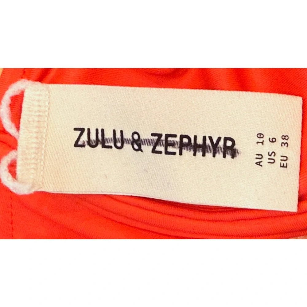 ZULU & ZEPHYR FREE PEOPLE CURVE TIE BIKINI BOTTOM STRIPE TOP SWIMSUIT 2 PC SET 6